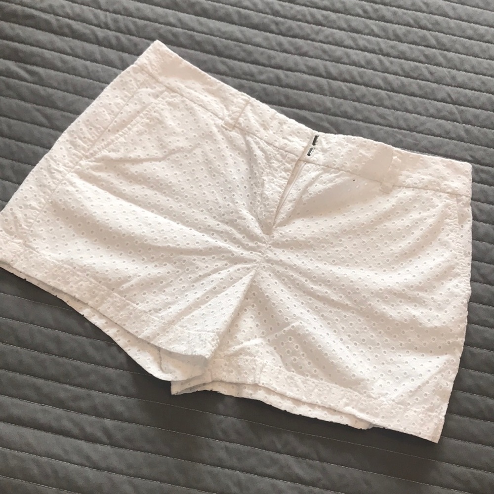 White loft shorts